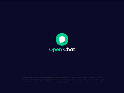 Open Chat Ui Icon brand brand design brand identity branding chat app chat icon design it service logo design logo designer ui