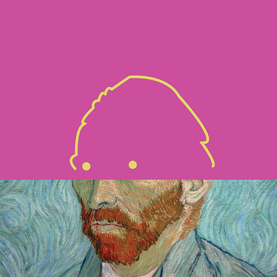 Van Gogh face animation artwork creative design flat illustration illustrator minimal photoshop van gogh vector