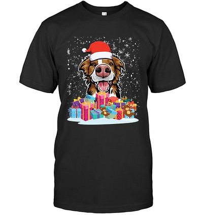 Cute Animal Dog Border Collie Christmas