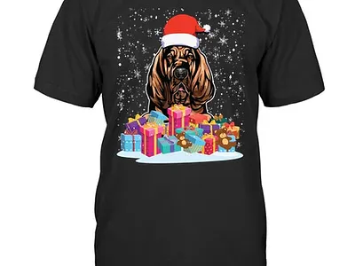 Animal Dog Bloodhound Christmas
