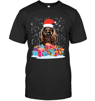 Animal Dog Bloodhound Christmas