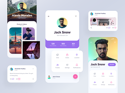 App UI - User Profile | Exo UI kit app ui design gallery icon ios ios7 mobile app mobile ui notification profile profile screen ui user profile ux