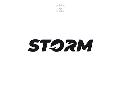 STORM bolt light logo minimalist modern monogram simple storm strong thunder typography zeus