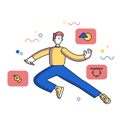 Designer characterdesign design flat illustration ui vector