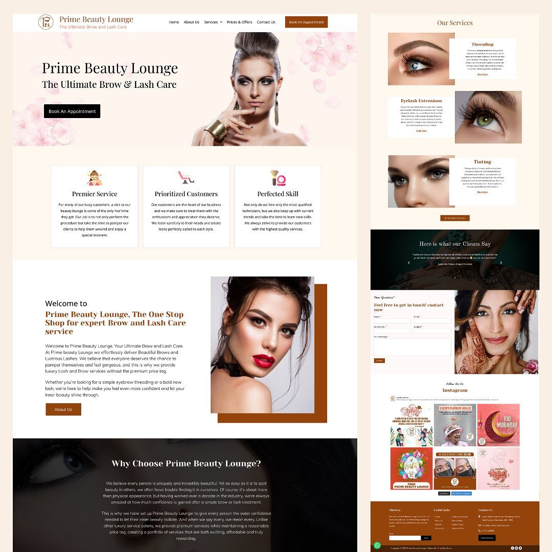 Beauty Salon Page Design beauty salon website beauty website beauty website design cosmetics website ecommerce website hair extension website hair salon website hair website makeup website skincare website spa website website design wordpress website
