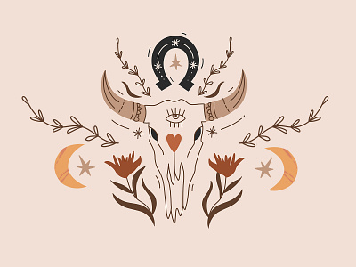 Wild West Spirit artist character design creative design illustration illustration art illustrator minimalism poster art spiritual spirituality symbols vector vector art wild west wildlife