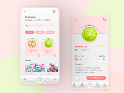 Food Delivery App appui appuikit designer dribbble dribbleweeklywarmup ecommerce foodapp foodappui pastelcolors pastelui uidesign uikit uiuxdesign