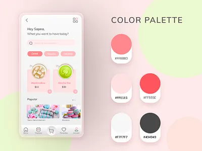 Food Delivery App appui appuikit designer dribbble dribbleweeklywarmup ecommerce foodapp foodappui pastelcolors pastelui uidesign uikit uiuxdesign