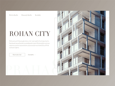 Real estate landing page architecture branding interior landing page prague property real estate webdesign