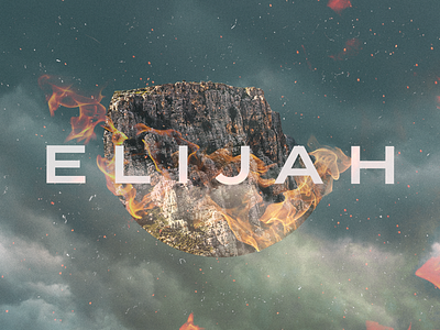 Elijah blend modes brand branding cave collage design earth elements embers fire mountain photo photoshop photoshop art rock series series art series graphic texture