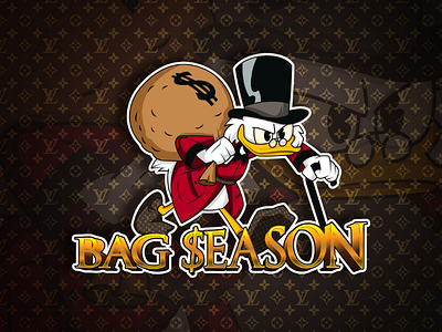 Scrooge McDuck - Illustration cartoon ducktales fiverr illustration illustrator louisevuitton luxury lv vector