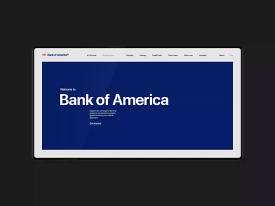 Bank of America app branding design minimal photoshop typography ui ux web website