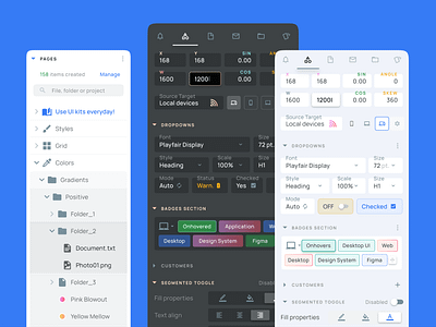 Figma Dashboard UI kit - Desktop app components min app dashboard design design system desktop figma material template templates ui ui kit
