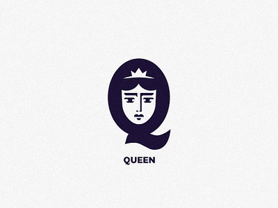 Q branding design icon illustration inspiration logo minimalism queen vector