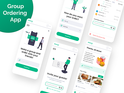 Group Ordering App app design food food app friends group iphone order ordering ui uiux web