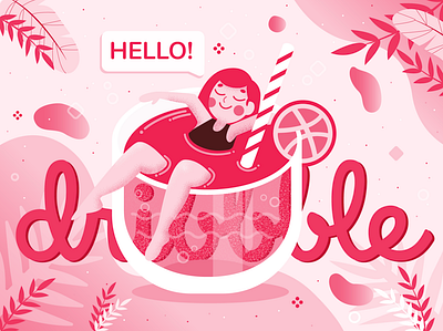 Hello Dribbble app branding design icon illustration logo typography ui ux vector