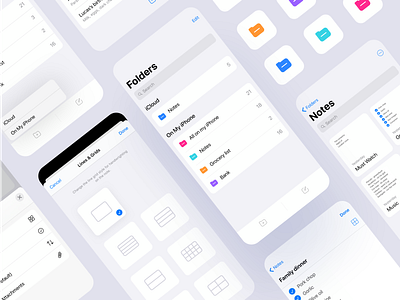 Small updated concept for apple notes app app design application design concept notes notes app ui uidesign uiux