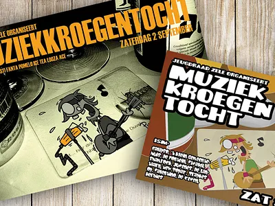 flyer music pub crawl belgian beer cartoon design drawing duvel eyes festival flyer flyer design illustration invitation music photoshop pieloot poster promotion rock sketch