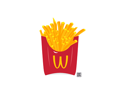 French Fries 🍟 affinity affinity designer artwork brand daily design designer flat flat design flat illustration food illustration fries illustration illustrator vector yellow