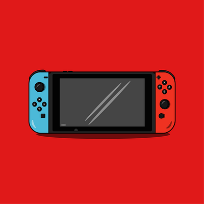 Nintendo Switch art clean design flat game art gamer illustration minimal nintendo nintendoswitch vector