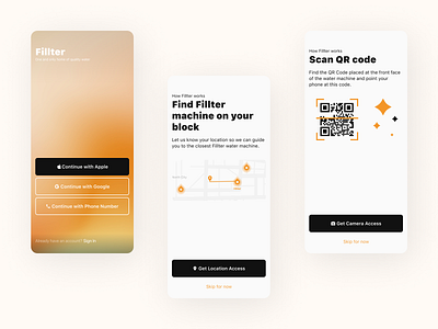 Onboarding Process camera design figma location new user onboarding onboarding screens onboarding ui online shop permissions qr code scanner ui ux