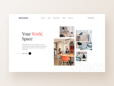 blackdesk - Landing page coworking coworking space design desktop enterprise home inspiration landing page minimal page startup ui uidesign web webdesign website workspace