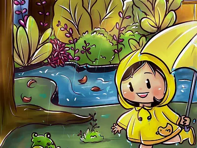 November Rain children book illustration childrens book childrens illustration illustration