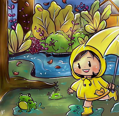 November Rain children book illustration childrens book childrens illustration illustration