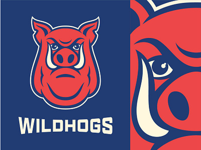 Wildhogs baseball boar branding football for sale hog logo mascot mascot character mascot design mascot logo pig razorback sports branding sports design sports logo team vector