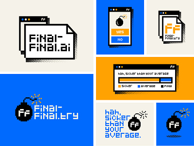 Final Final biggie bomb brand branding designer final flat logo mark minimal simple texture ui