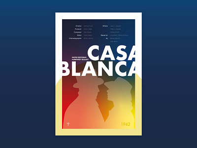 Casablanca Movie poster casablanca design futura graphic design helvetica illustrator movie poster poster design typography