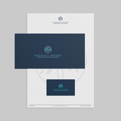 Kostozili Resort brand design branding design digital design logo stationery