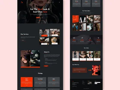 Dark Tattoo Landing Page best shot branding color dark design dark ui darkmode dashboard dribbble illustration logo new design popular shot tattoo artist tattoo design uidesign uikits uiux webdesign webtemplate wix