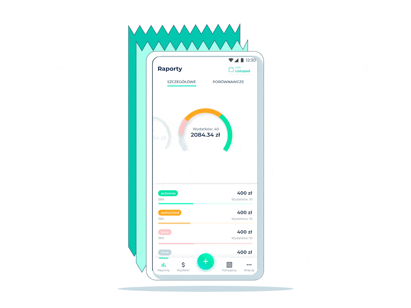 Scanning recipe flow design system mobile app money app money management ui