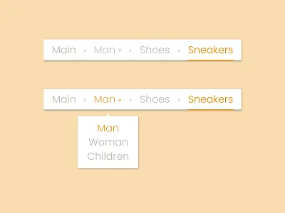 Breadcrumbs 056 56 daily dailyui design element orange ui ux web