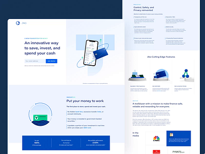 Fintech startup web design ui web design