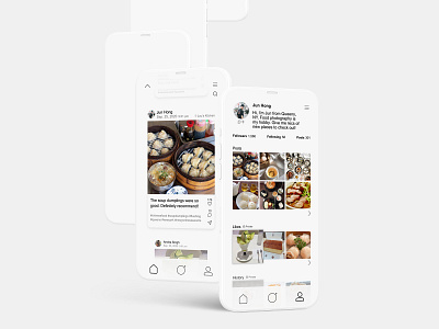 Foodie app design food food app ui ux white