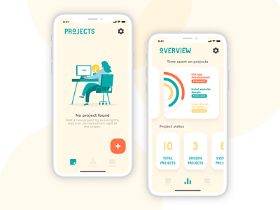 Freelance Companion App app colorful design design flat freelance freelance design freelance designer freelancer mobile mobile app mobile app design mobile design mobile ui ui ui ux ui design uidesign uiux ux