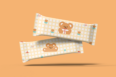 Bear candy packaging animal art bear candy cute design flat icon illustration logo orange packaging pattern photoshop poster present vector yellow