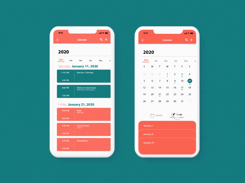 Calendar app concept design dailyui design mobile design mobile ui ui uichallenge uidesign