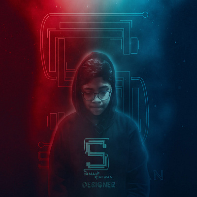 Simak Safwan adobe photoshop duallighting image editing logo logodesign