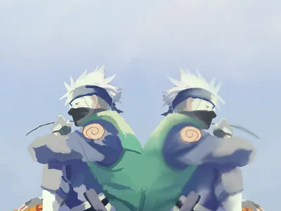 Kakashi anime digital painting illustration kakashi naruto paint procreate