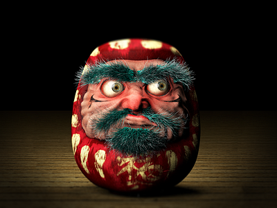 Daruma 3d 3d model aftereffects cinema 4d cinema4d design illustration motion graphics motiongraphics render