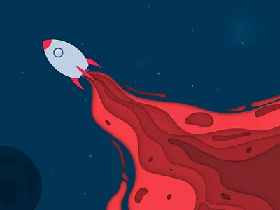 Rocket art design digital art illustraion procreate