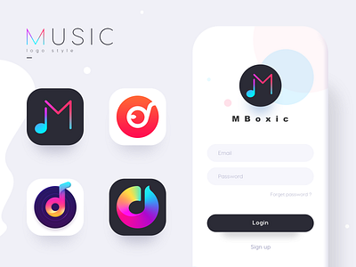 music logo cd colour adventure gradient logo icon illustration music logo musical note product design song ui ux web design web flat