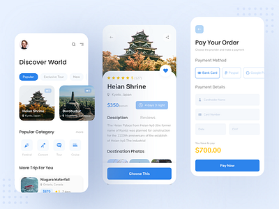 Travel app UI mobile app travel agency travel app traveling