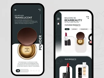 online makeup store app branding design makeup ui ux