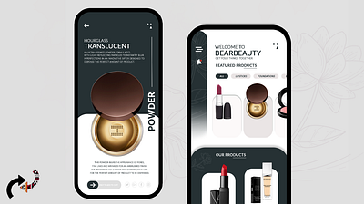 online makeup store app branding design makeup ui ux