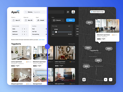 Apart - Apartment booking website apartment apartments for sale design hotel motel stay ui ux web design website