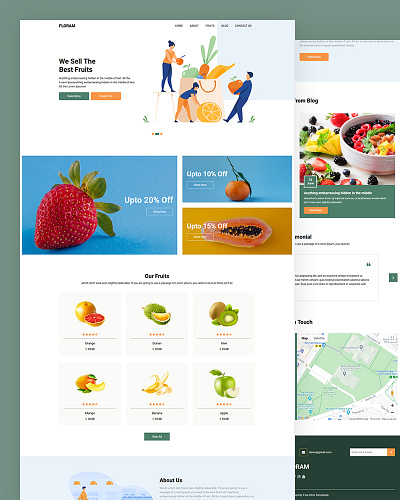 Floram bootstrap css floram food fruits grocery html5 responsive shop template vegetable